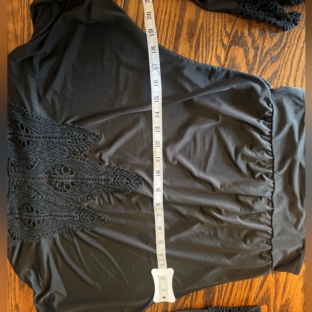 EXPRESS lace high neck dressy bodysuit - Picture 6 of 7